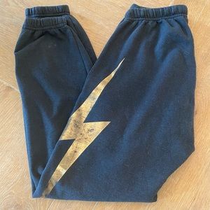 Charcoal Aviator Nation Sweatpants Lightning Bolt